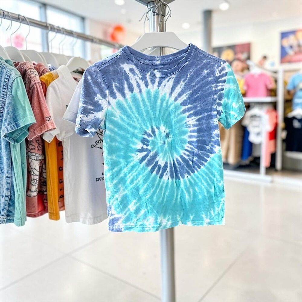 Threads 4 Thought The Essential Short Sleeve Tie-Dye Tri-Blend Tee Boys size 8